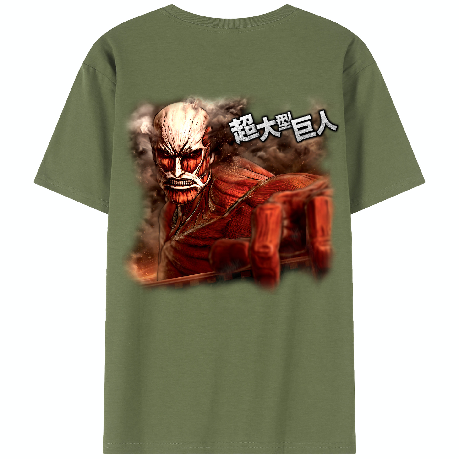 （画像用） 進撃の巨人 Attack on Titan 綿100％半袖Tシャツ（背面プリント）